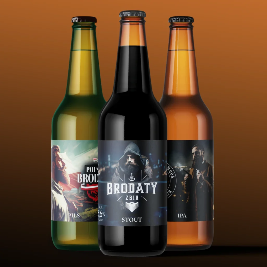 Projekt etykiety piwa rzemieślniczego – Brodaty Zbir.